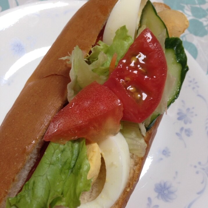 フレッシュ☆野菜たっぷり(*^^*)ホットドッグ☆